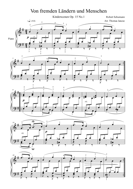 Von fremden Ländern und Menschen (arr. Thomas Jancso)