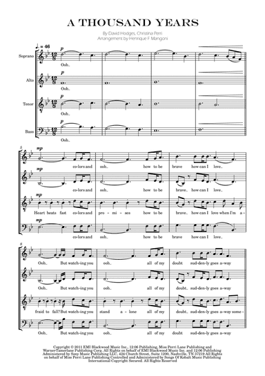 A Thousand Years (arr. Henrique F Mangoni)