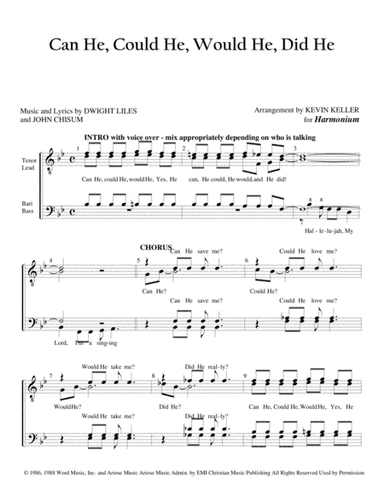 Can He, Could He, Would He, Did He? (arr. Kevin Keller)