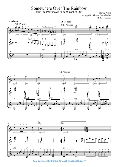 Somewhere Over The Rainbow/what A Wonderful World (arr. Michael Gaspar)