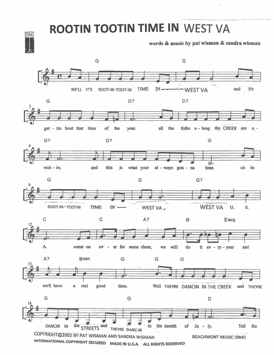 ROOTIN TOOTIN TIME IN WEST VA