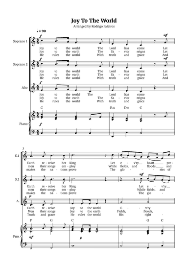 Joy To The World (arr. Rodrigo Faleiros)
