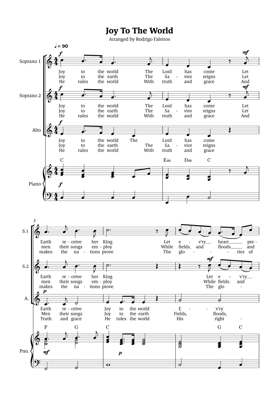 Joy To The World (arr. Rodrigo Faleiros)