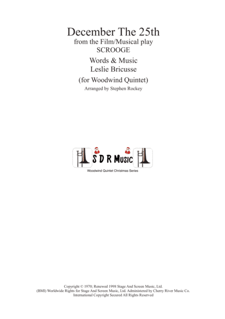 December The 25th (arr. Arranged by Stephen Rockey)