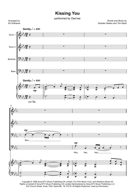 Kissing You (arr. Kit Grahame)