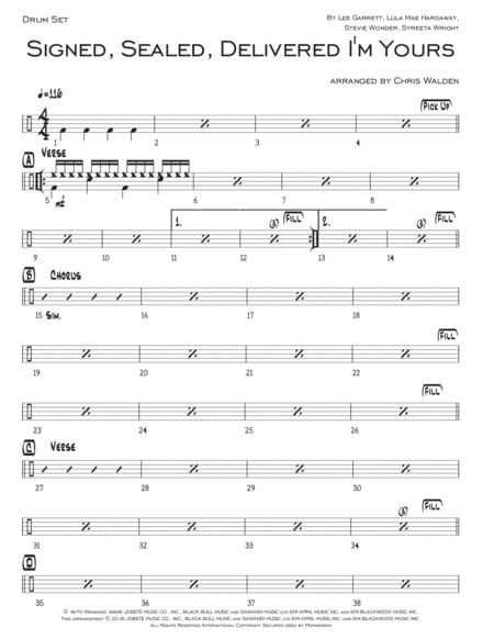 Signed, Sealed, Delivered I'm Yours (arr. Chris Walden)