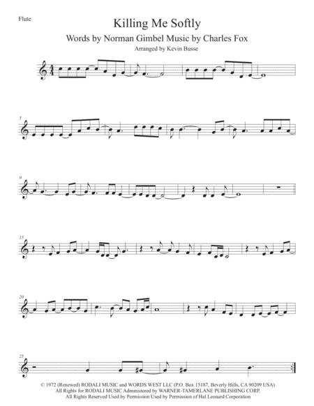 Killing Me Softly With His Song (arr. Kevin Busse)
