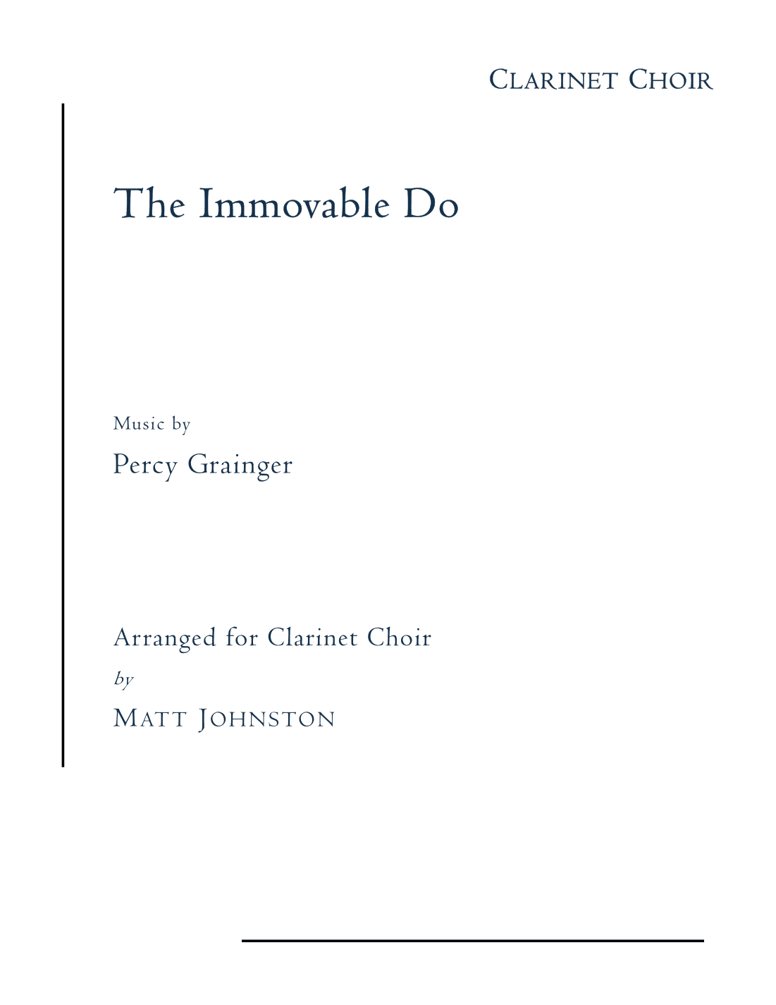 The Immovable Do (arr. Matt Johnston)