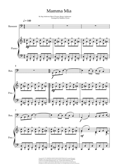 Mamma Mia (arr. Matthew pyeon)