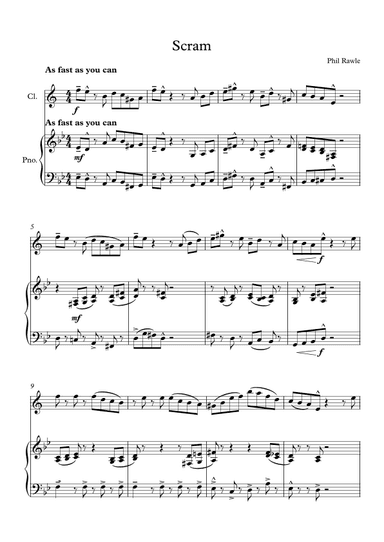 Scram - Clarinet and Piano