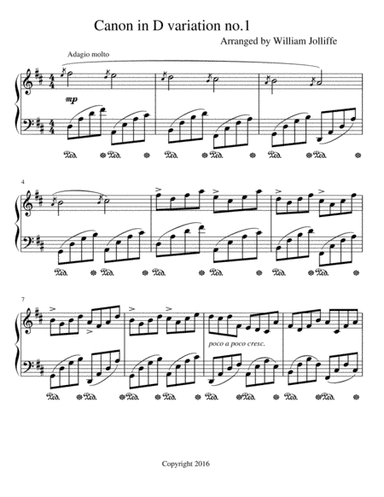 Variation on Canon in D  no.1 (Johann Pachelbel)