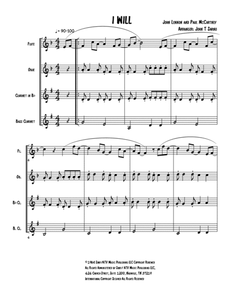 I Will (arr. John T Sarno)