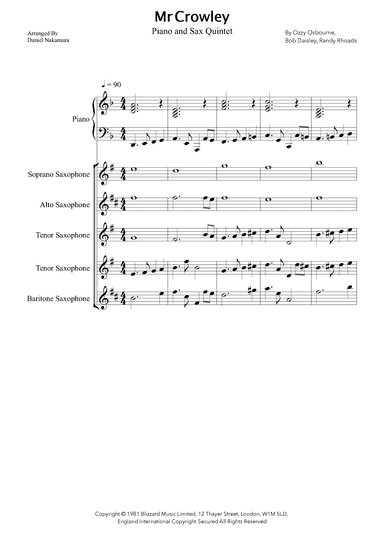 Mr. Crowley (arr. Daniel Nakamura)