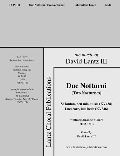 Due Notturni (arr. David Lantz III)