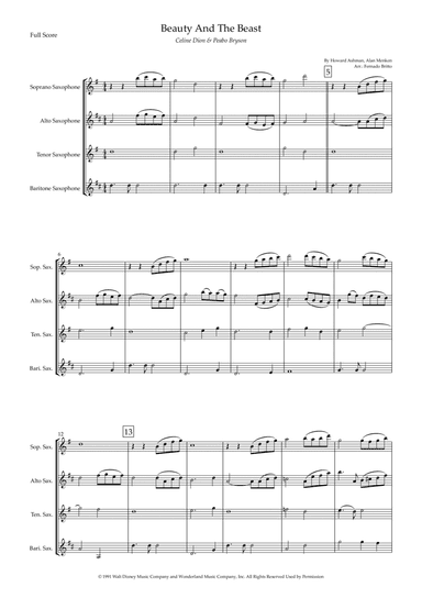 Beauty And The Beast (arr. Fernando Britto)