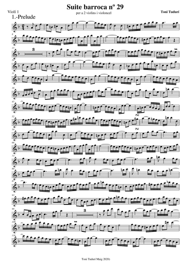 Suite in baroque style nº29 in D minor for string trio (2 violins & Cello)