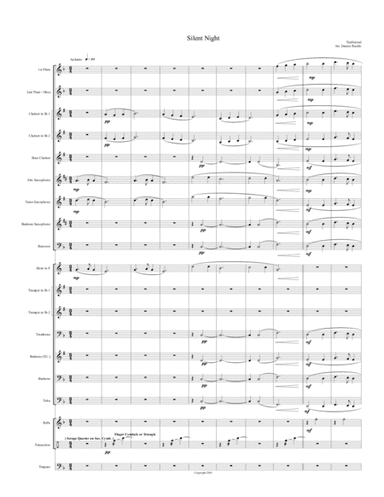 Silent Night (Stille Nacht, Helige Nacht) - Concert Band (arr. Dennis Ruello)