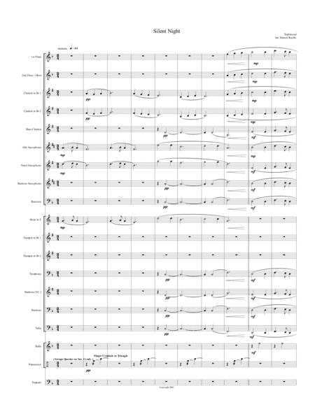 Silent Night (Stille Nacht, Helige Nacht) - Concert Band (arr. Dennis Ruello)