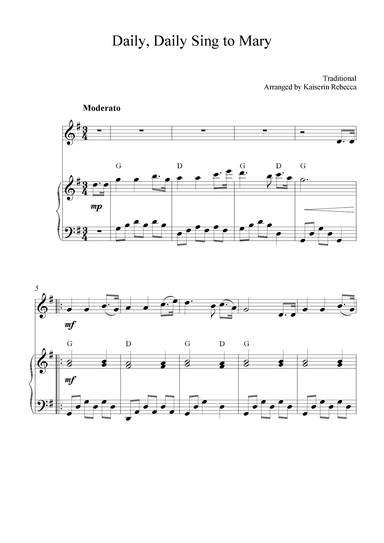 Daily, Daily Sing to Mary (arr. Kaiserin Rebecca)