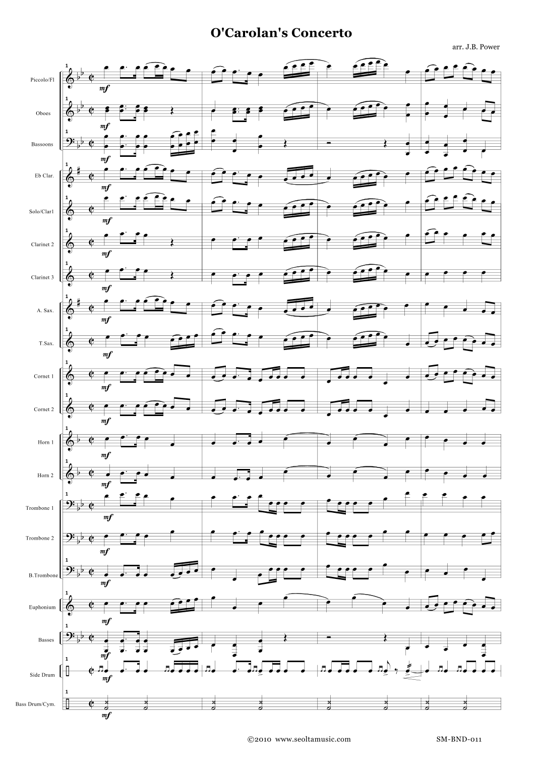 O'Carolans Concerto (arr. J. B. Power)