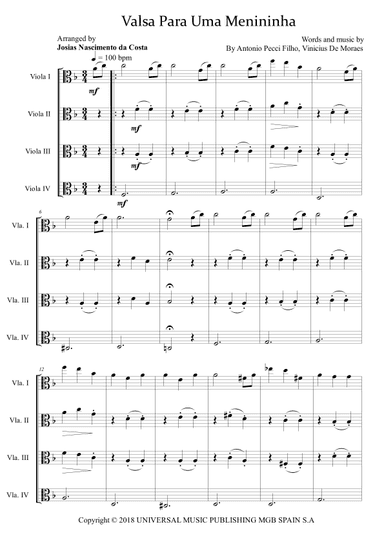 Valsa Para Uma Menininha (arr. Josias Nascimento da Costa)