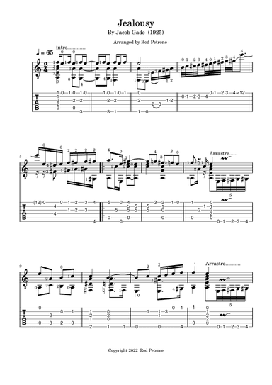 Jealousy (arr. Rod Petrone)