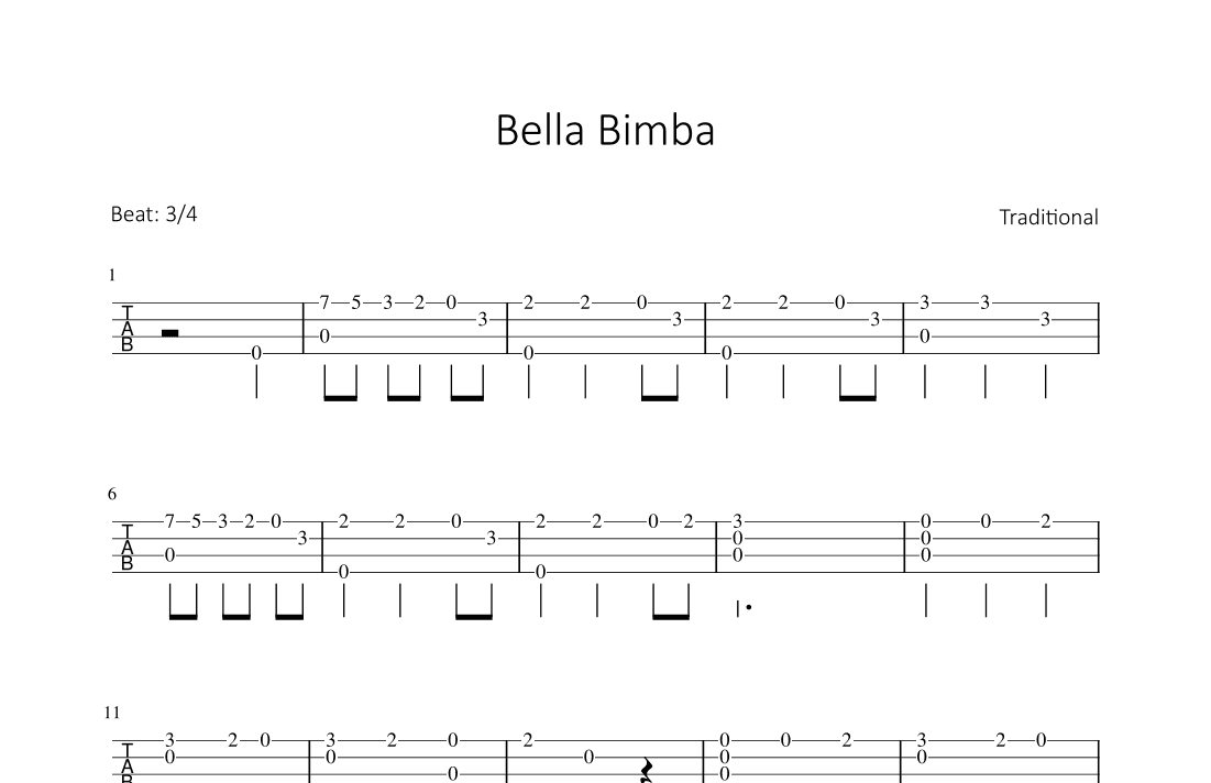 Bella Bimba (arr. Bettina Schipp)