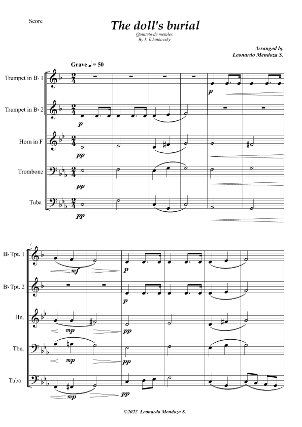 The doll's burial (arr. Leonardo Mendoza S.)