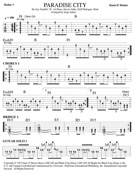 Paradise City (arr. Jorge Juárez)