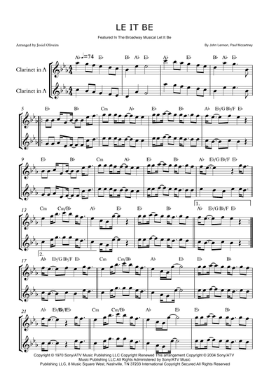 Let It Be (arr. Josiel Oliveira)