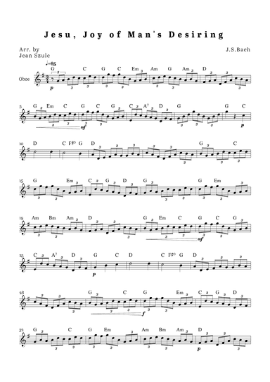 Jesu, Joy of Man's Desiring (arr. Jean Szulc)
