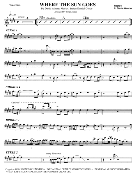 Where The Sun Goes (arr. Jorge Juárez)