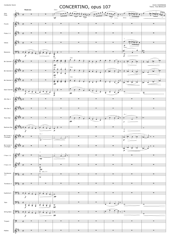 Concertino for Flute and Concert Band (arr. Yves Bouillot)