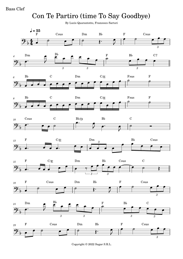 Con Te Partiro (time To Say Goodbye) (arr. Fabio Eduardo de Oliveira)