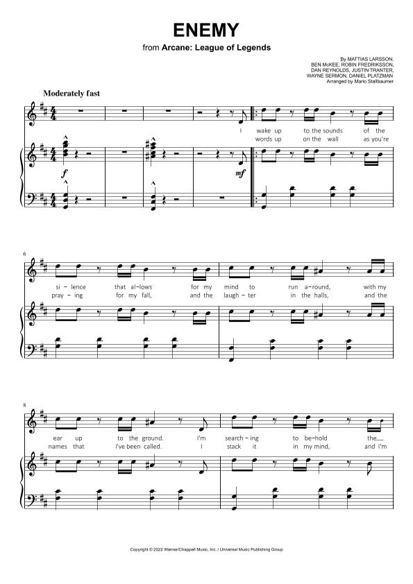 Enemy (arr. Mario Stallbaumer)