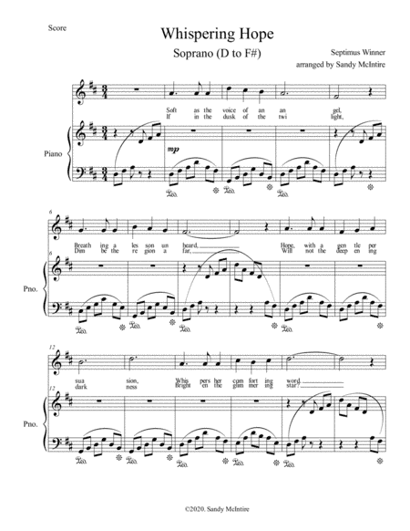 Whispering Hope (arr. Sandy McIntire)