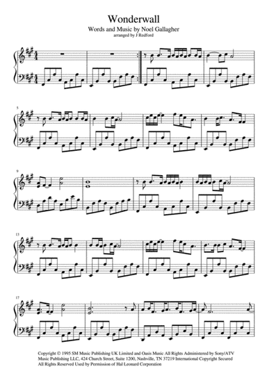 Wonderwall (arr. John Redford)