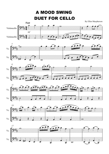 A MOOD SWING DUET FOR CELLO