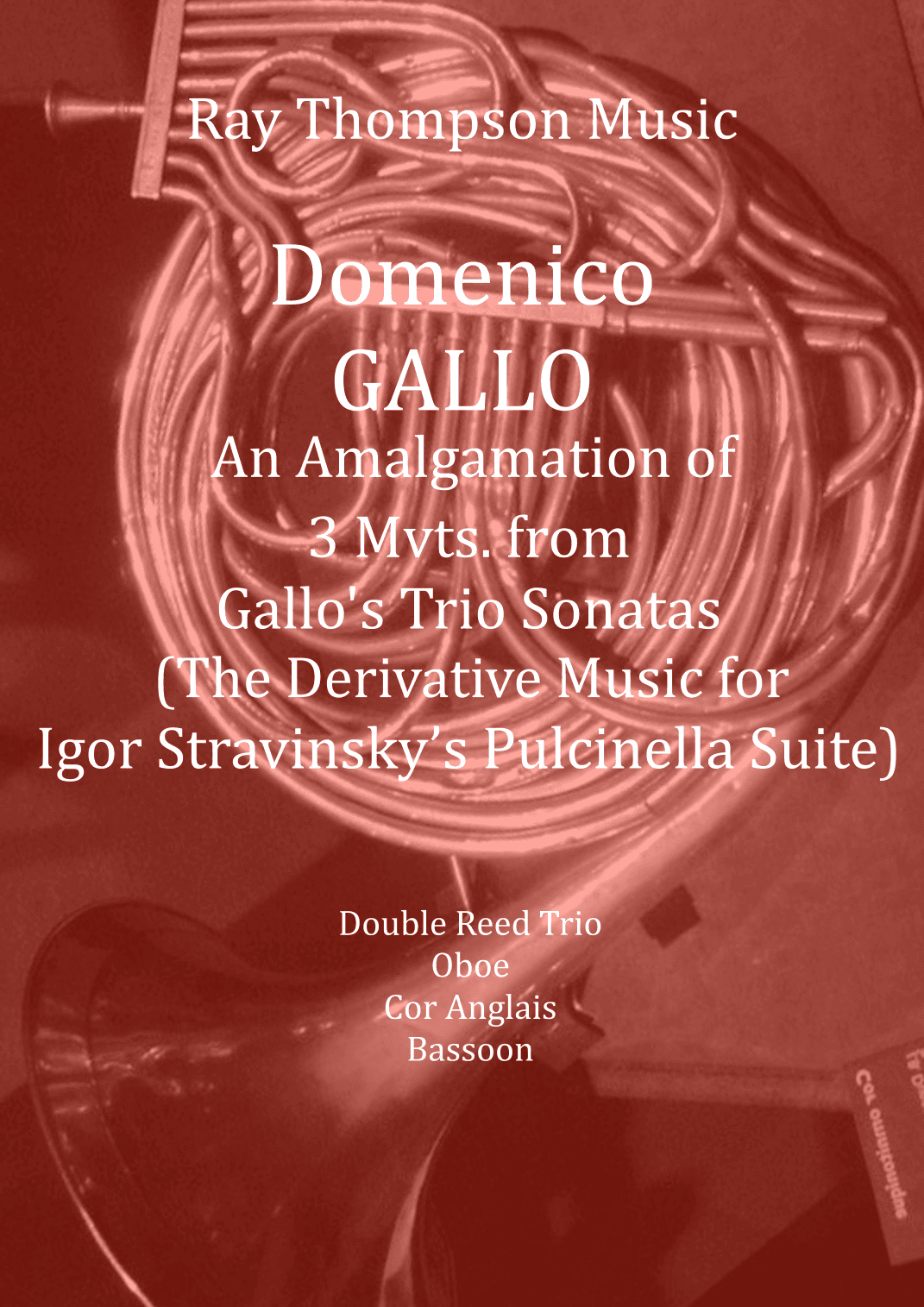 Gallo: 3 movts from 2 Trio Sonatas - Pulcinella Suite III Scherzino - double reed trio (arr. Ray Thompson)