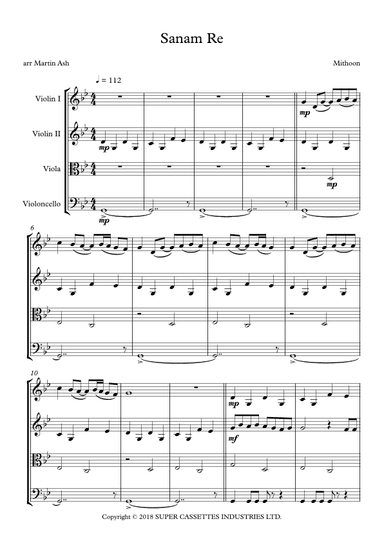 Sanam Re (arr. Martin Ash)