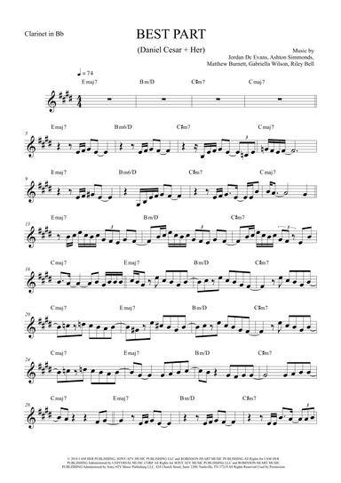 Best Part (arr. The Sheet Music Library)
