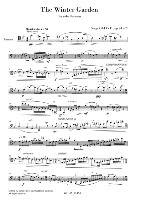 THE WINTER GARDEN , OP. 24 No. 2