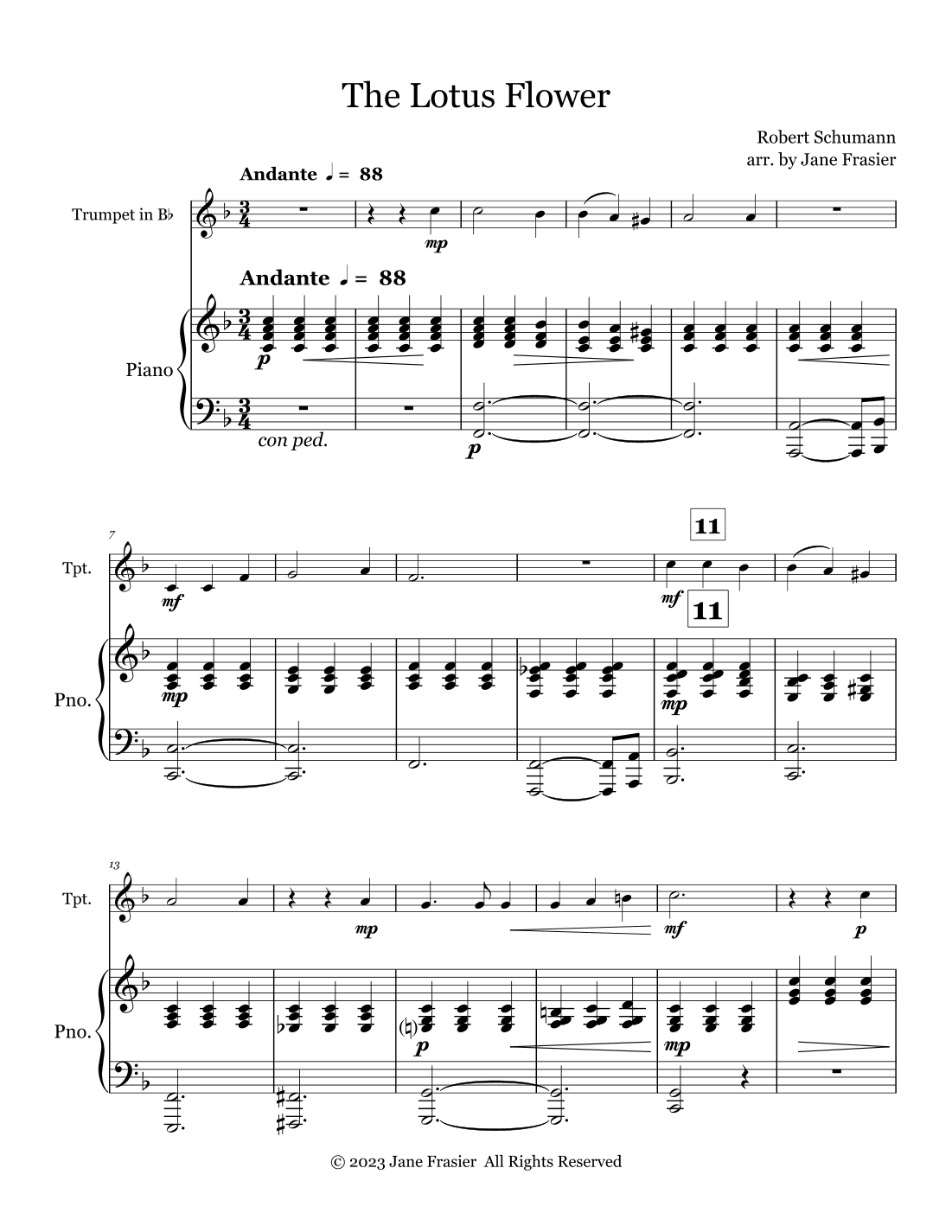 The Lotus Flower (arr. Jane Frasier)