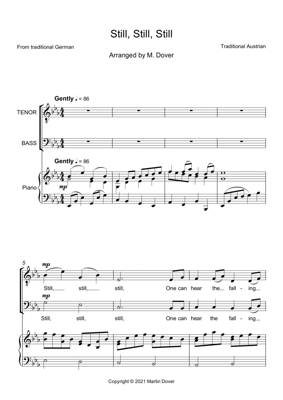 Still, still, still (Still still still) - Two part choir - TB - Lower Voices (arr. Martin Dover)