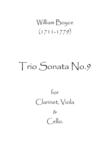 Trio Sonata No.9 (arr. Spence Bundy)