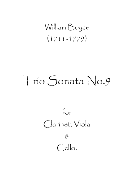 Trio Sonata No.9 (arr. Spence Bundy)