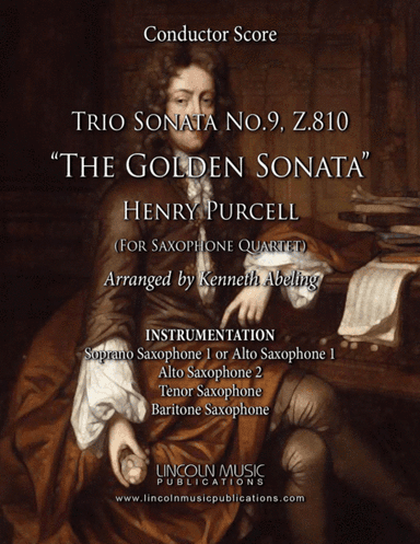 Purcell - Trio Sonata No.9 (for Saxophone Quartet SATB or AATB) (arr. Kenneth Abeling)