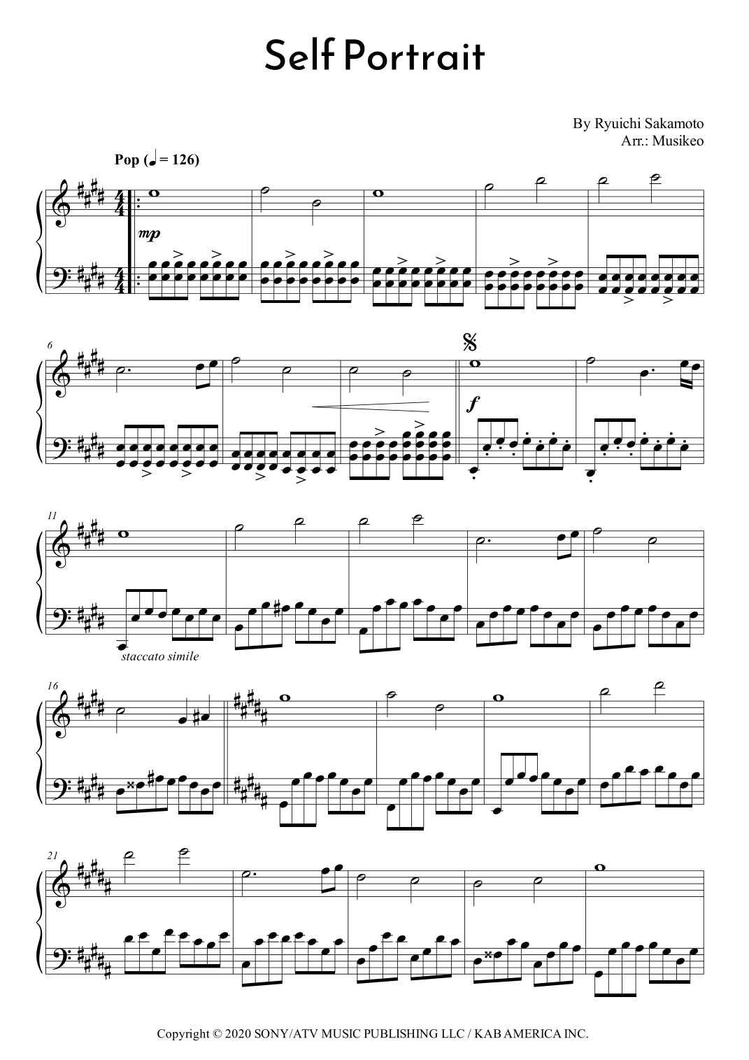 Self Portrait (arr. Musikeo)