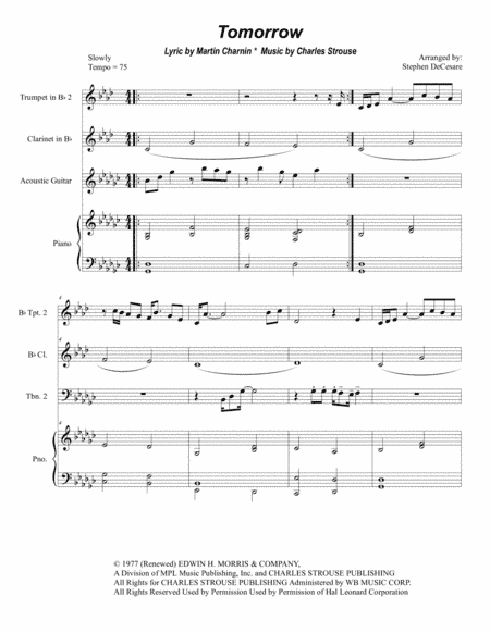 Tomorrow (arr. Stephen DeCesare)
