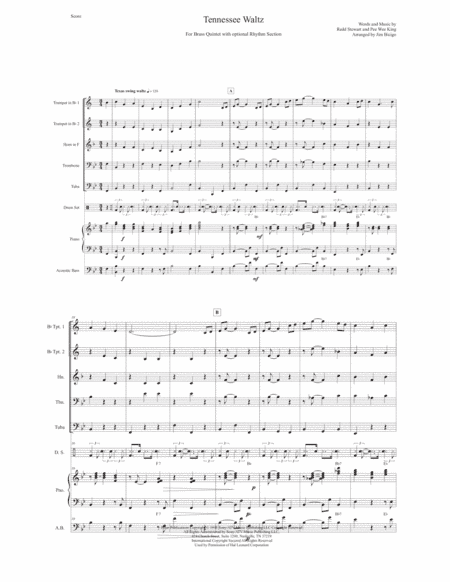 Tennessee Waltz (arr. Jim Bicigo)